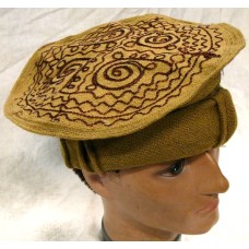 Afganistanilainen päähine "Pakul" kuvioitu